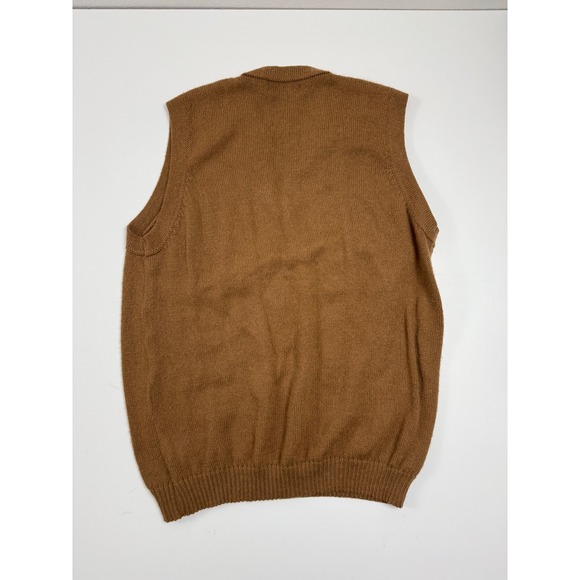 Texaal Alpaca Vest Made in Peru, V‎ Neck Knit Sleeveless Sweater Brown - Picture 5 of 5